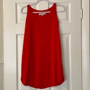 Loft dark orange polyester short sleeve dress.